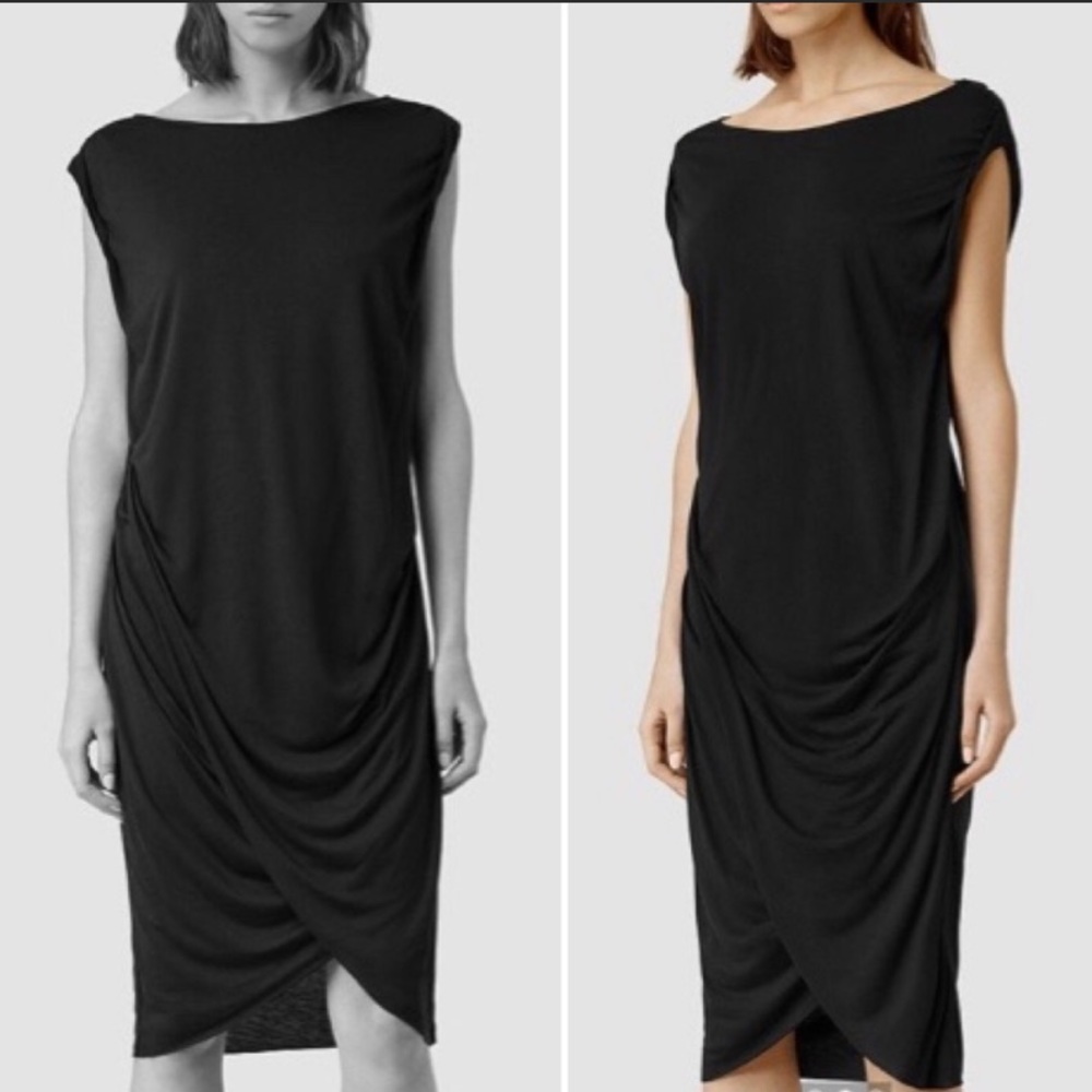 ALL SAINTS Wrap front dress